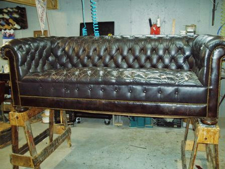 Couch before restoration begun